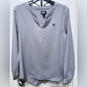 Land’s End Women's Shirred Long Sleeve Split Neck Blouse — JPMorgan Chase